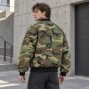 Custom Camo Jacket in Woodland Print with Black Ribbed Trims