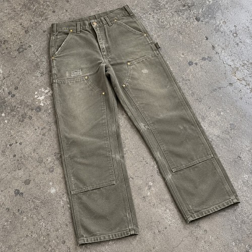 Custom Carpenter Pants in Olive with Double Knee Panels