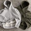 Custom Pullover Hoodies in Heather Grey and Olive Fleece