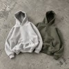 Custom Pullover Hoodies in Heather Grey and Olive Fleece