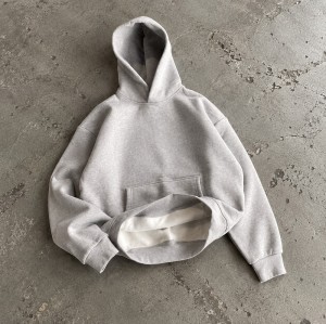 Custom Pullover Hoodies in Heather Grey and Olive Fleece