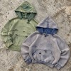 Custom Acid Wash Hoodie with Distressed Raw Edges and Hem