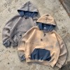 Custom Acid Wash Hoodie with Distressed Raw Edges and Hem