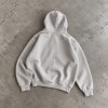 Custom Oversized Hoodies in Heavyweight Grey and Black Fleece