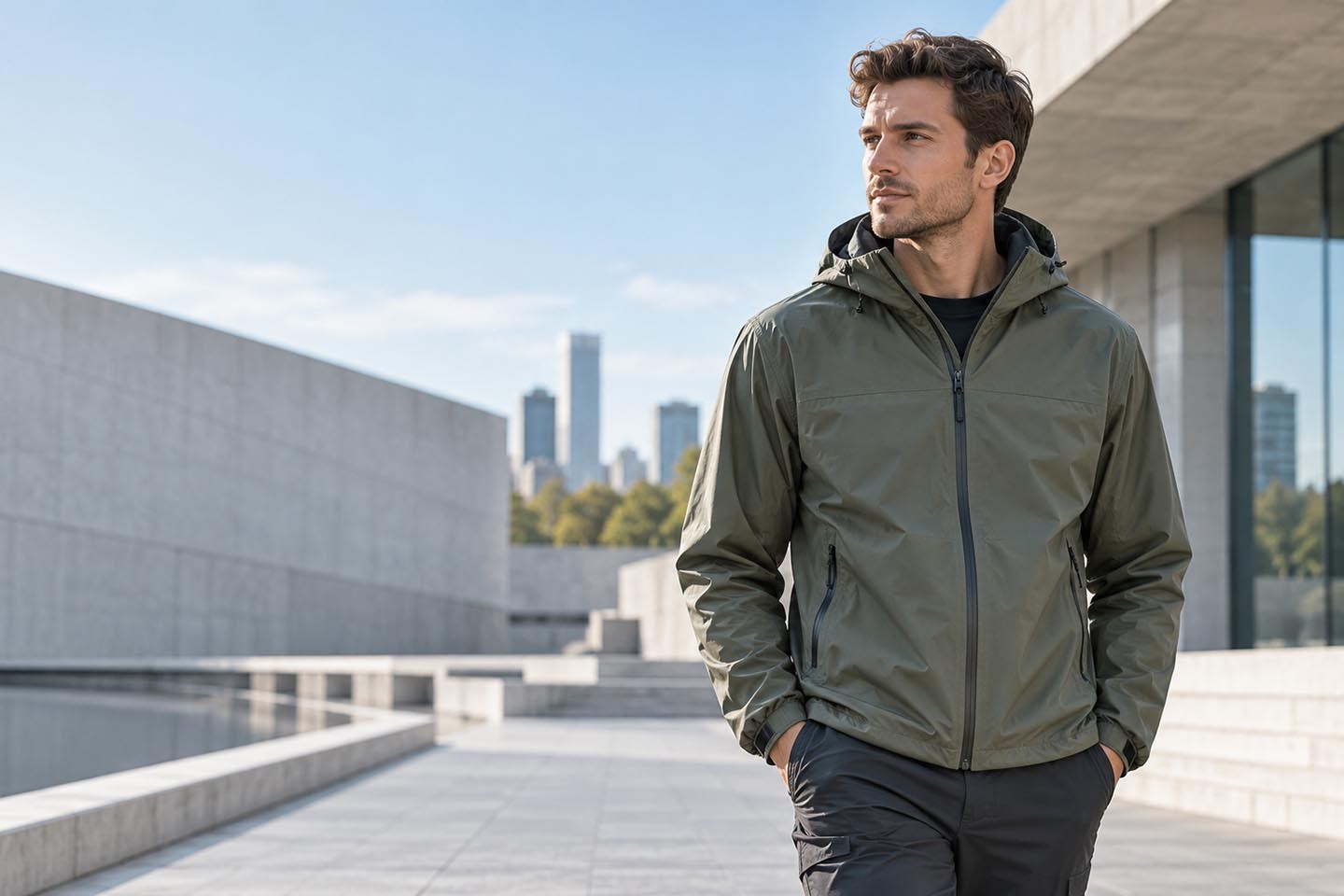 VANRD windbreaker product and outerwear reference imagery; not a photograph of the featured customer's private-label design