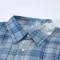 Custom Shorts Set in Washed Blue Plaid with Matching Shirt