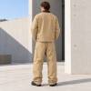 Custom Work Jacket and Wide Leg Pants Set in Khaki Canvas