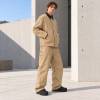 Custom Work Jacket and Wide Leg Pants Set in Khaki Canvas