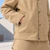 Custom Work Jacket and Wide Leg Pants Set in Khaki Canvas
