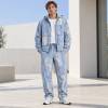 Custom Printed Jacket and Cargo Pants Set in Blue Ripstop
