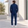 Custom Tracksuit in Navy Blue with Full Zip Track Jacket