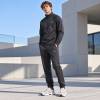 Custom Jogger Set in Black Half Zip Fleece with Raglan Sleeves