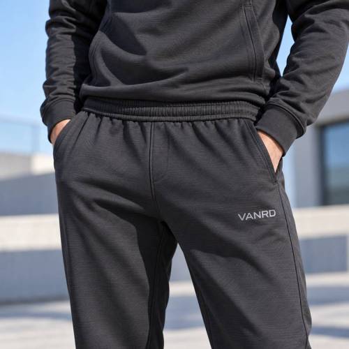Custom Jogger Set in Black Half Zip Fleece with Raglan Sleeves