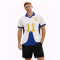 Custom Soccer T-Shirts | White Blue Jersey OEM Manufacturer