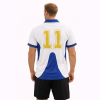 Custom Soccer T-Shirts | White Blue Jersey OEM Manufacturer