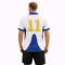 Custom Soccer T-Shirts | White Blue Jersey OEM Manufacturer
