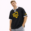 Custom Jersey T-shirts | Black Lace-Up Hockey Style Jersey