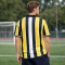 Custom Soccer T Shirts | Yellow Stripe Jersey OEM Manufacturer