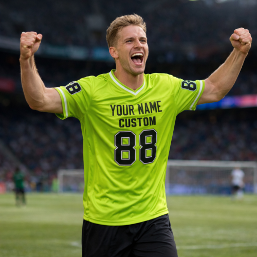 Neon football jersey custom t-shirts for teams OEM