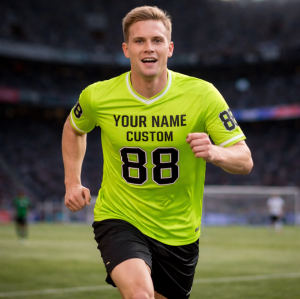 Neon football jersey custom t-shirts for teams OEM