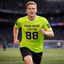 Neon football jersey custom t-shirts for teams OEM