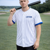 Custom Baseball T-Shirts Pinstripe Team Jersey Manufacturer