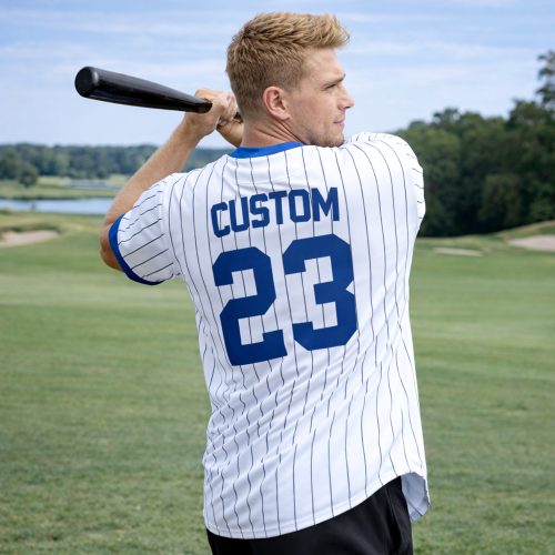 Custom Baseball T-Shirts Pinstripe Team Jersey Manufacturer