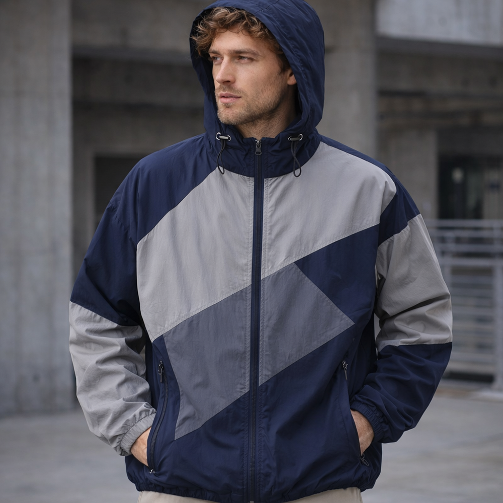 Green retro jacket model display