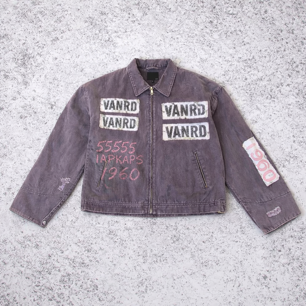 Green retro jacket model display