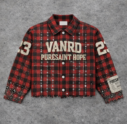 Custom Flannel Jacket with Chenille Patches