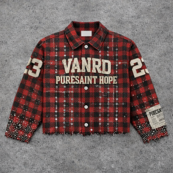 Custom Flannel Jacket with Chenille Patches