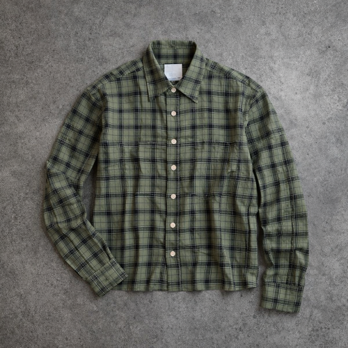 Custom Flannel Jacket with Cropped Plaid Fit