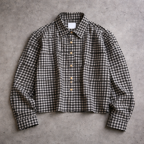 Custom Flannel Jacket with Cropped Plaid Fit