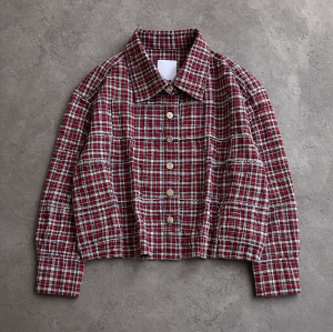 Custom Flannel Jacket with Cropped Plaid Fit