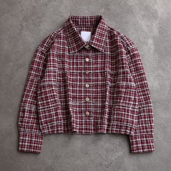 Custom Flannel Jacket with Cropped Plaid Fit