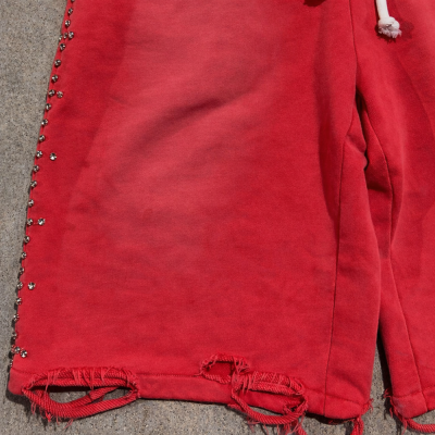 Custom Sweat Shorts with Distressed Hem, Private Label