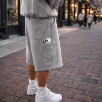 Custom Sweat Shorts with Patch Pockets, Private Label