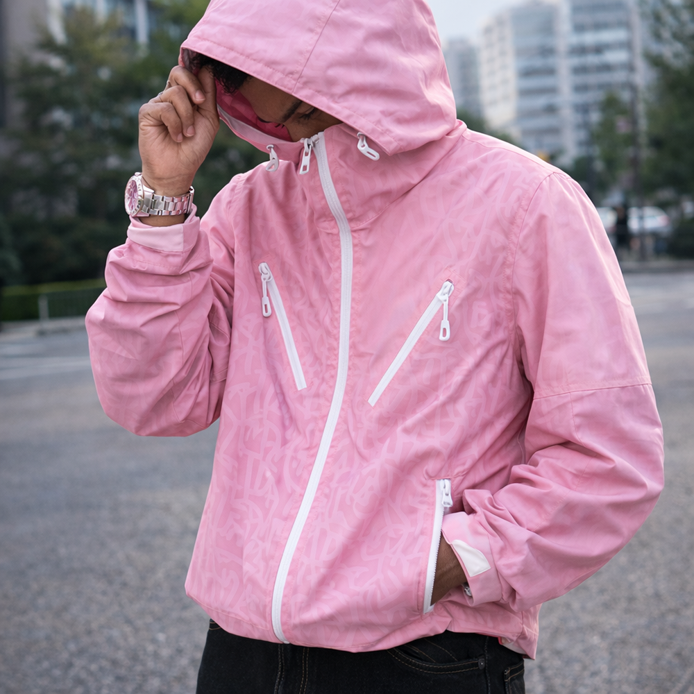 Green retro jacket model display