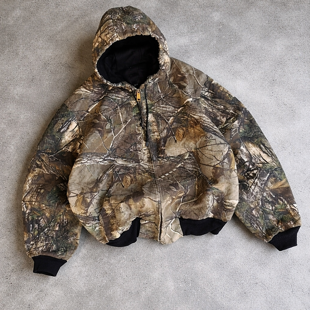 Green retro jacket model display