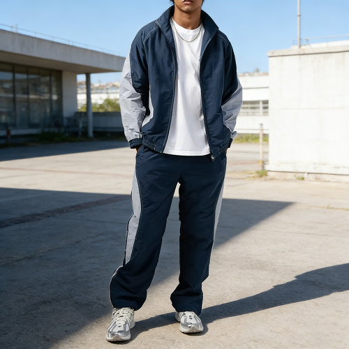 Custom tracksuit set in lightweight shell