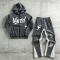 Custom tracksuit set with contrast flare pants
