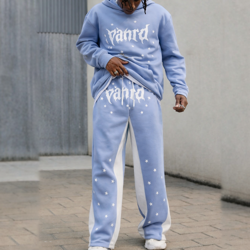 Custom tracksuits for star graphic hoodie set