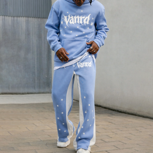 Custom tracksuits for star graphic hoodie set