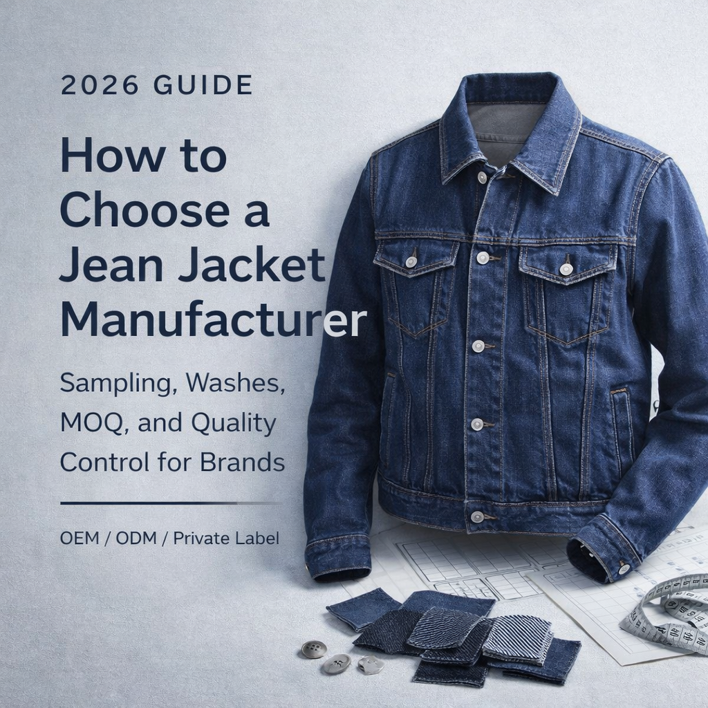 How to Choose a Jean Jacket Manufacturer in 2026: A Brand Guide to Sampling, Washes, MOQ, and Quality Control