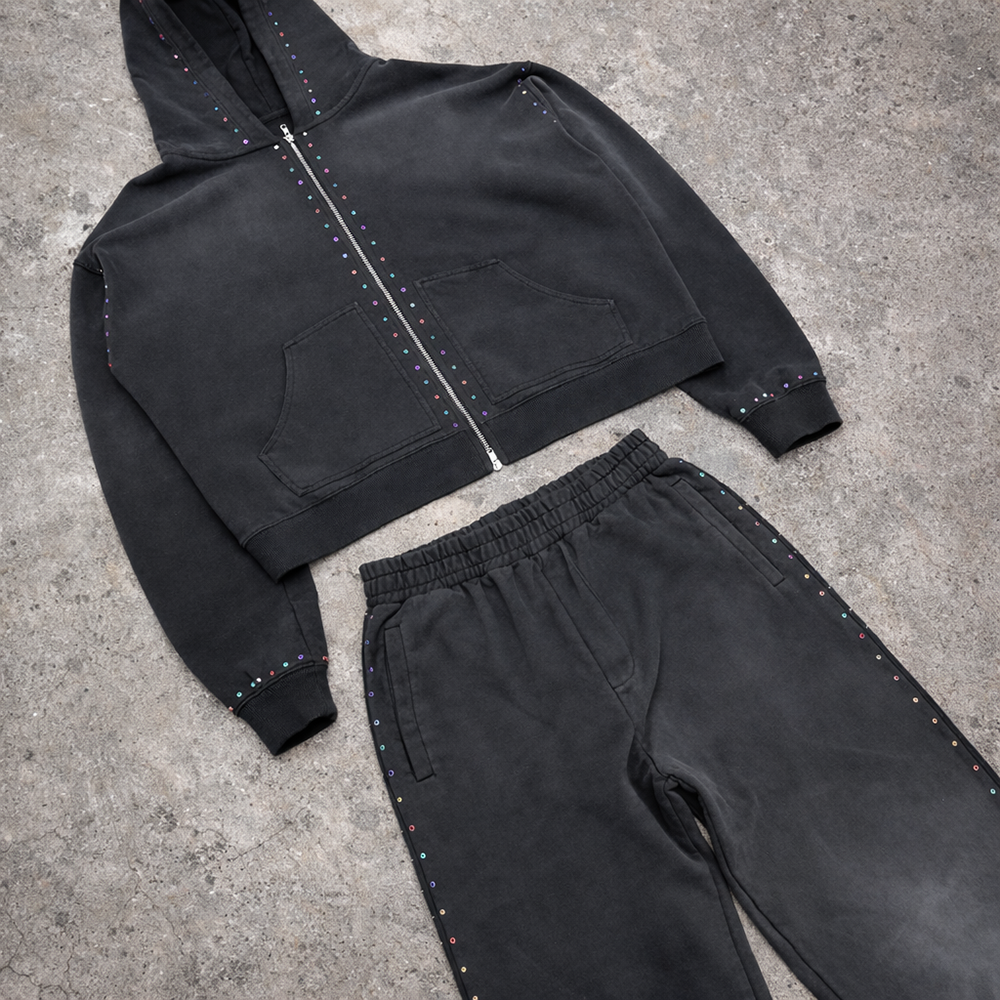 Green retro jacket model display