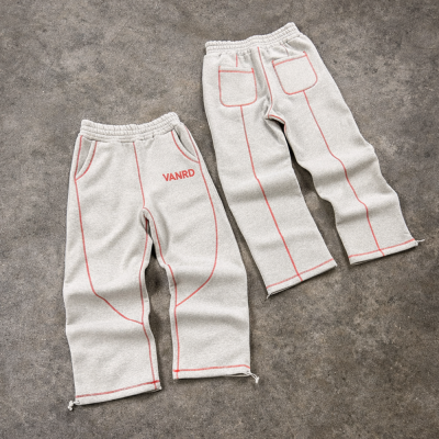 Custom Tracksuit Set with Cropped Hoodie and Wide-Leg Pants
