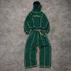 Custom Tracksuit Set with Cropped Hoodie and Wide-Leg Pants