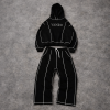 Custom Tracksuit Set with Cropped Hoodie and Wide-Leg Pants