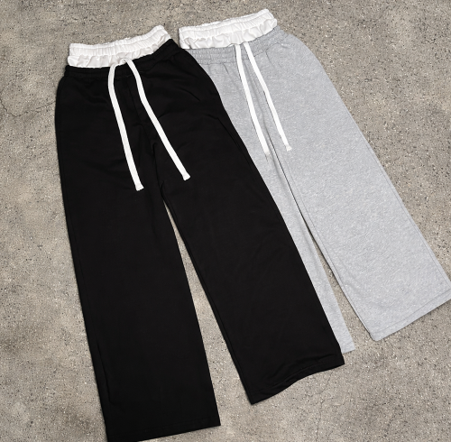 Custom sweat pants with wide leg lounge fit