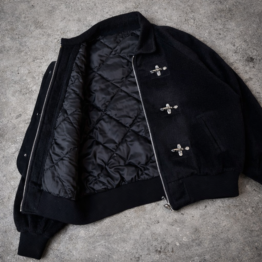 Green retro jacket model display